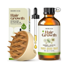 Rosemary Oil and Scalp Massage Brush - Bofuoos