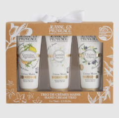 Hand Cream Trio - Verbena, Jasmine, Olive - Jeanne en Provence